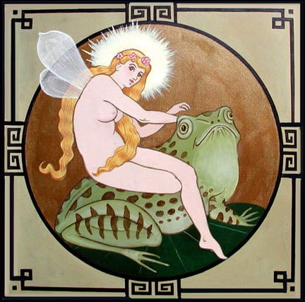 Nymph on Frog